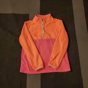 Osh Kosh Bgosh Girls Size 6x Pink Fleece Zip Up Pull Over Sweatshirt